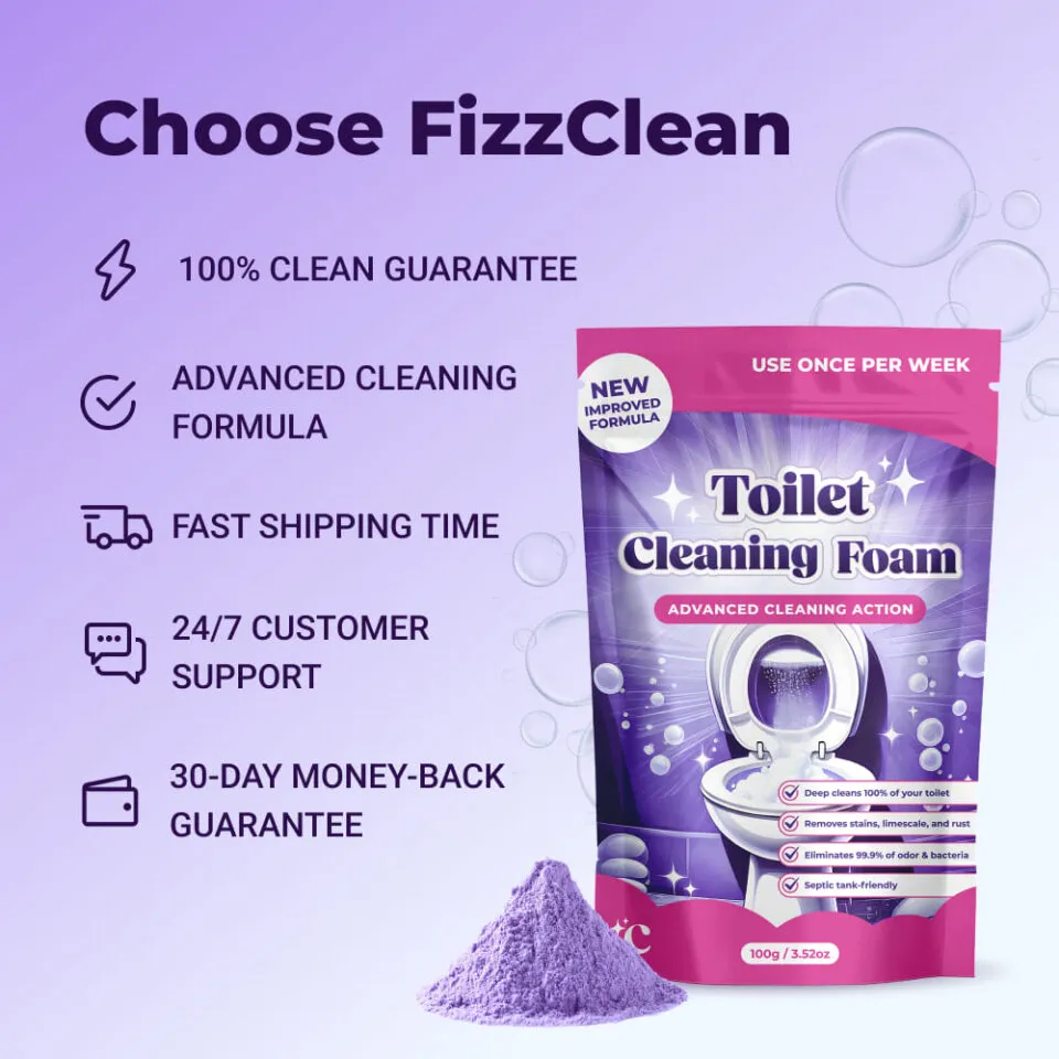 FizzClean instant foam toilet cleaner product